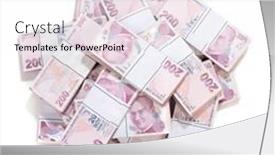  Presentation with turkish - PPT layouts having stack-of-turkish-lira-banknotes background and a  colored foreground