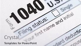  Presentation with united states - Beautiful slides featuring stack-of-united-states-tax backdrop and a white colored foreground