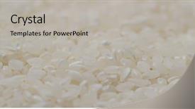  Presentation with crop - Theme consisting of stack of white rice background and a light gray colored foreground