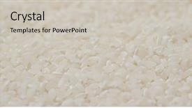  Presentation with stack - Cool new slides with stack of white uncooked rice backdrop and a soft green colored foreground