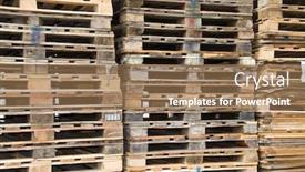  Presentation with waiting - Audience pleasing presentation consisting of stack-of-wooden-pallets-waiting backdrop and a coral colored foreground