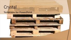  Presentation with pallet - Colorful presentation enhanced with stack of wooden pallets backdrop and a coral colored foreground