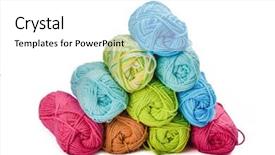  Presentation with yarn - Slides having stack of yarn background and a white colored foreground