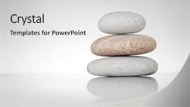  Presentation with zen stones - Slides featuring stack of zen stones background and a light gray colored foreground