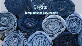  Presentation with jeans - Presentation theme with stack-rolled-jeans-texture background and a ocean colored foreground