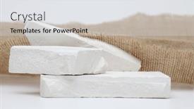  Presentation with stones - PPT theme having stack-stones-platform-podium background and a white colored foreground