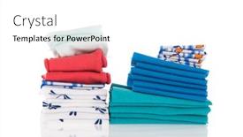  Presentation with linen - Amazing presentation theme having stacked bedding and linen isolated over white background backdrop and a white colored foreground