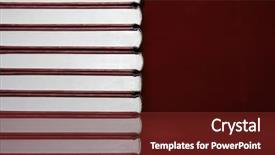  Presentation with tan book stack stacks of books - PPT theme consisting of stacked books on a dark background and a  colored foreground