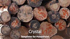  Presentation with intentional freight forwarding shipping - Cool new presentation theme with stacked logs ready for shipping backdrop and a  colored foreground