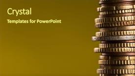  Presentation with stacks of rupee coins - Slide set consisting of stacked on each other money background and a dark gray colored foreground