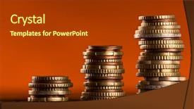  Presentation with euro - Colorful slide set enhanced with stacked on each other money backdrop and a dark gray colored foreground