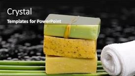  Presentation with stem - Beautiful presentation theme featuring stacked-soap-with-towel backdrop and a black colored foreground