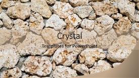  Presentation with stacked stone wall - Cool new PPT layouts with boundaries - stacked stone wall backdrop and a coral colored foreground