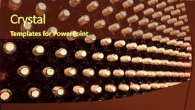  Presentation with cellar - Presentation with stacked up wine bottles background and a tawny brown colored foreground