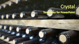  Presentation with wine retail case stack - Cool new theme with stacked wine bottles to ferment backdrop and a tawny brown colored foreground