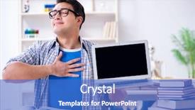  Presentation with medical case study - Cool new presentation theme with stacks computer science - medical student preparing for exams backdrop and a  colored foreground