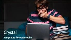  Presentation with student - Colorful theme enhanced with stacks computer science - young handsome student preparing backdrop and a  colored foreground