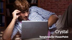  Presentation with student - PPT layouts enhanced with stacks computer science - young handsome student preparing background and a tawny brown colored foreground