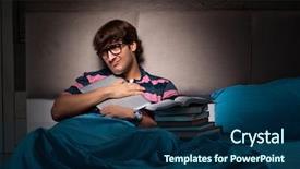  Presentation with night - Colorful presentation theme enhanced with stacks computer science - young student preparing for exams backdrop and a  colored foreground