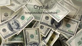  Presentation with floating dollar bills - Slides featuring stacks money - heap of 100 dollar bills background and a  colored foreground
