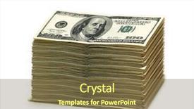  Presentation with stack - Cool new presentation with stacks money - stack of american dollars isolated backdrop and a  colored foreground