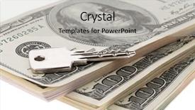  Presentation with floating dollar bills - Audience pleasing PPT theme consisting of freedom word cloud image with hi-res rendered artwork that could be used for any graphic design backdrop and a white colored foreground