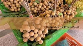  Presentation with taiwan - Audience pleasing presentation design consisting of stacks-of-longans backdrop and a gold colored foreground