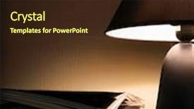  Presentation with magazines - Colorful presentation design enhanced with stacks of magazines under evening lamp light backdrop and a wine colored foreground