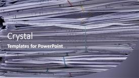  Presentation with files - Theme enhanced with stacks-of-paper-files background and a gray colored foreground