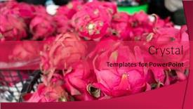  Presentation with pitaya - Theme featuring stacks-of-pitaya-fruits background and a red colored foreground
