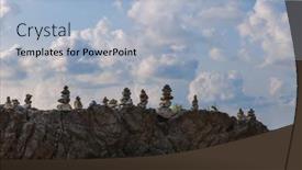  Presentation with stones - Beautiful PPT theme featuring stacks-of-stones-at-rock backdrop and a light blue colored foreground