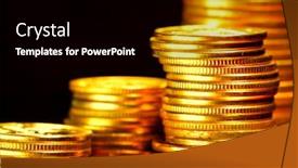  Presentation with gold - Cool new presentation design with stacks-of-the-gold-coins backdrop and a black colored foreground