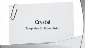  Presentation with business cards - Colorful PPT theme enhanced with blank business cards with paperclip backdrop and a white colored foreground