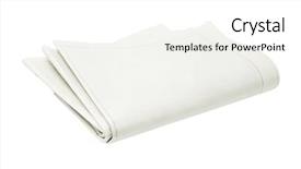  Presentation with fold - Slide deck with folded blank newspaper on white background and a white colored foreground