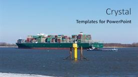  Presentation with shipping container - Cool new presentation design with stade-germany-march-1-2018 backdrop and a light blue colored foreground