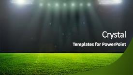  Presentation with football stadium - Theme having stadium abstract football or soccer background and a dark gray colored foreground