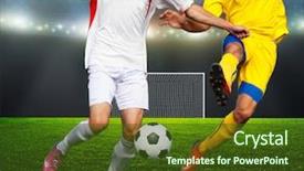 Presentation with football stadium - Presentation having stadium abstract football or soccer background and a tawny brown colored foreground