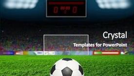  Presentation with football stadium - Audience pleasing PPT layouts consisting of business concept - male finger pointing yellow live chat keypad on metallic keyboard 3d illustration backdrop and a yellow colored foreground.