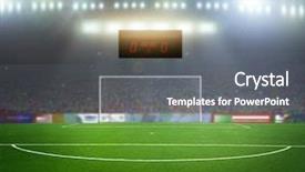  Presentation with football stadium - PPT theme having stadium abstract football background and a gray colored foreground