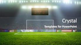  Presentation with football stadium - Presentation theme with stadium abstract football background and a gray colored foreground