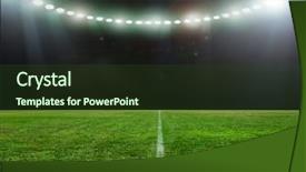  Presentation with football stadium - Cool new PPT layouts with stadium abstract football backdrop and a tawny brown colored foreground