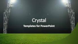  Presentation with venue - Amazing presentation theme having stadium abstract football backdrop and a dark gray colored foreground