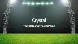  Presentation with venue - Colorful slides enhanced with stadium abstract football backdrop and a dark gray colored foreground