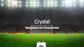  Presentation with football stadium - PPT theme consisting of stadium abstract football background and a dark gray colored foreground