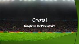  Presentation with venue - Audience pleasing slide set consisting of stadium abstract football backdrop and a black colored foreground