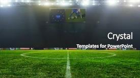  Presentation with football stadium - Slide set featuring stadium abstract football background and a dark gray colored foreground