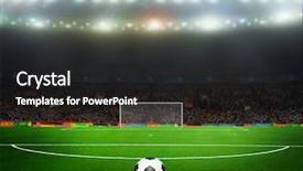  Presentation with venue - Presentation theme consisting of stadium abstract football background and a dark gray colored foreground
