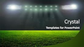  Presentation with football stadium - PPT theme with stadium abstract football background and a dark gray colored foreground