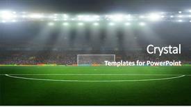  Presentation with football stadium - Presentation design with stadium abstract football background and a gray colored foreground