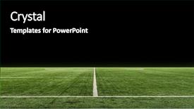  Presentation with football stadium - Audience pleasing slides consisting of sports grass - stadium abstract football backdrop and a black colored foreground